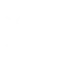 White outline icon of a knee joint with radiating lines on a black background, symbolizing pain.